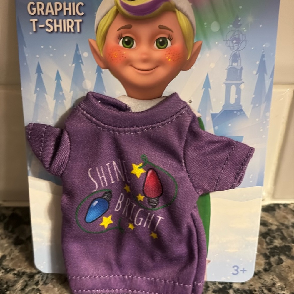Elfmates (elf on the shelf) 
Shine bright, purple graphic T-shirt new